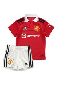 Fotbalové Dres Manchester United Dětské Domácí Oblečení 2022-23 Krátký Rukáv (+ trenýrky)
